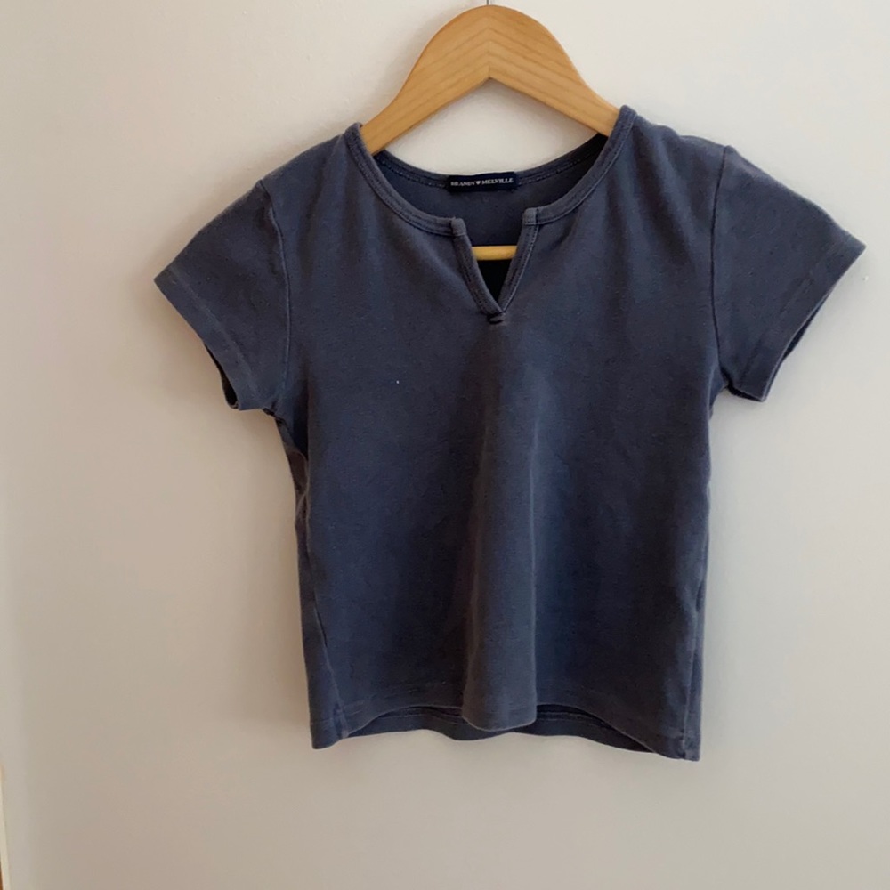 Brandy Melville blue/gray crop top